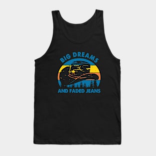 Big Dreams and Faded Jeans Dolly Retro Tank Top